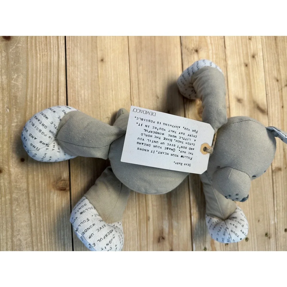 DEMDACO Dear Baby Plush Teddy‎ Bear Tan Linen Inspirational Message Keepsake 11